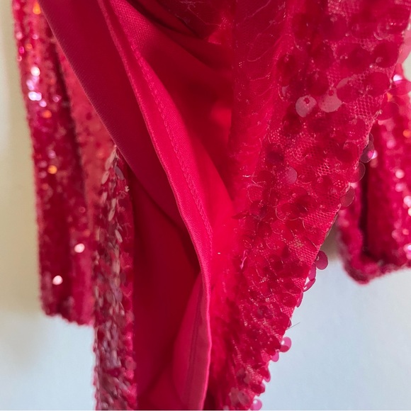 Sequin Mini Dress in Vibrant Pink - Picture 8 of 13